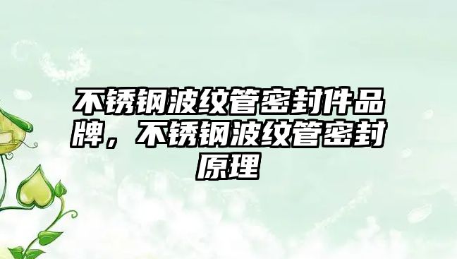 不銹鋼波紋管密封件品牌，不銹鋼波紋管密封原理