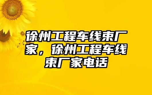 徐州工程車線束廠家，徐州工程車線束廠家電話