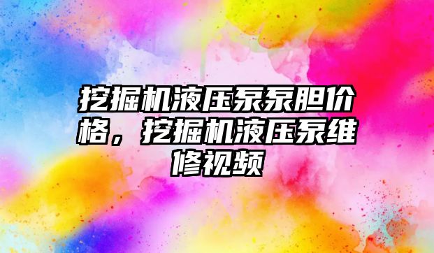 挖掘機液壓泵泵膽價格，挖掘機液壓泵維修視頻