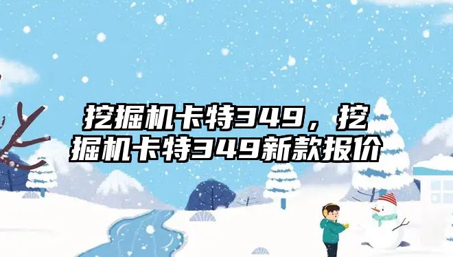 挖掘機卡特349，挖掘機卡特349新款報價