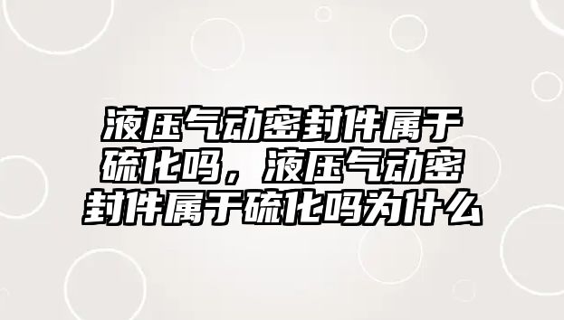 液壓氣動密封件屬于硫化嗎，液壓氣動密封件屬于硫化嗎為什么