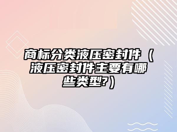 商標(biāo)分類液壓密封件（液壓密封件主要有哪些類型?）