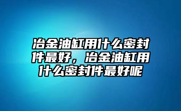 冶金油缸用什么密封件最好，冶金油缸用什么密封件最好呢