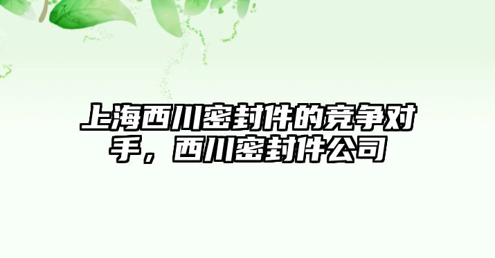 上海西川密封件的競爭對手，西川密封件公司