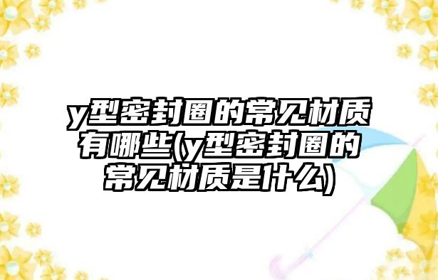 y型密封圈的常見材質(zhì)有哪些(y型密封圈的常見材質(zhì)是什么)