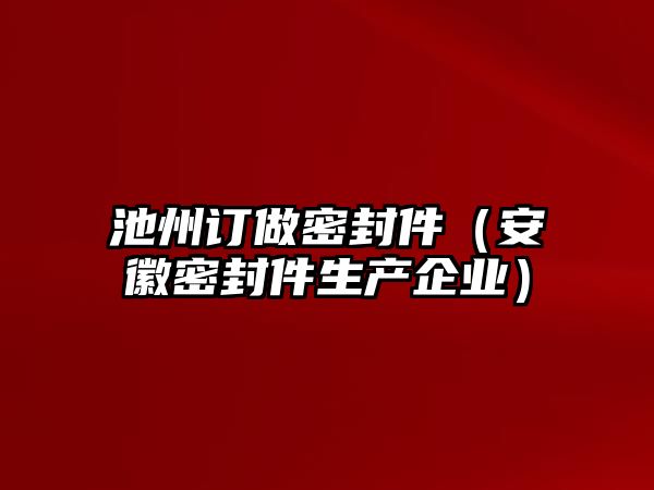 池州訂做密封件（安徽密封件生產(chǎn)企業(yè)）