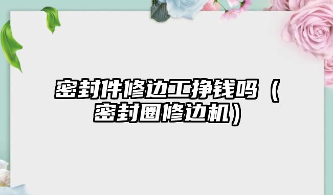 密封件修邊工掙錢嗎（密封圈修邊機(jī)）