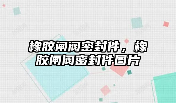 橡膠閘閥密封件，橡膠閘閥密封件圖片