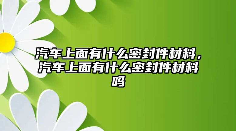 汽車上面有什么密封件材料，汽車上面有什么密封件材料嗎