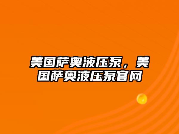 美國薩奧液壓泵，美國薩奧液壓泵官網(wǎng)