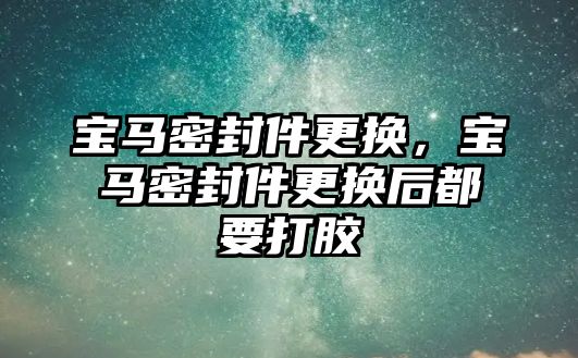 寶馬密封件更換，寶馬密封件更換后都要打膠