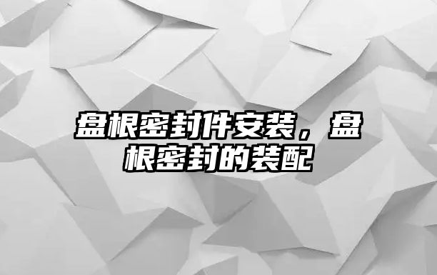 盤根密封件安裝，盤根密封的裝配