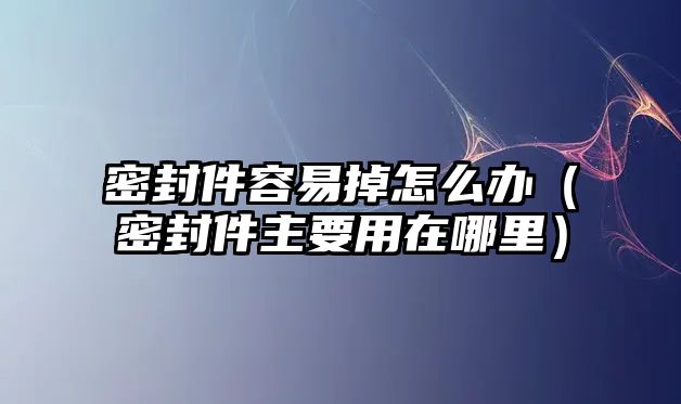 密封件容易掉怎么辦（密封件主要用在哪里）