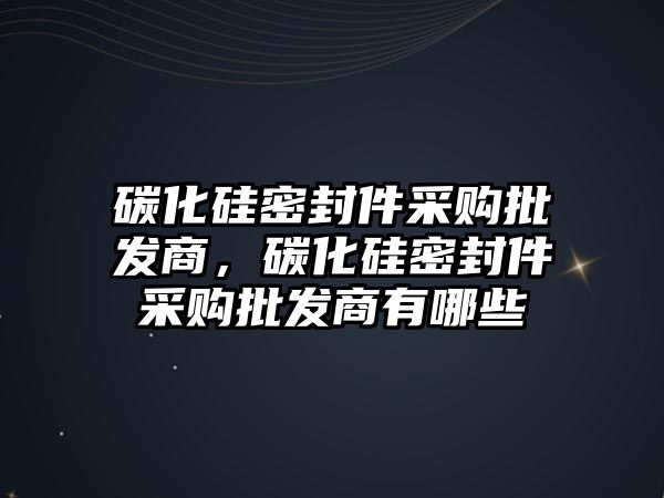 碳化硅密封件采購批發(fā)商，碳化硅密封件采購批發(fā)商有哪些