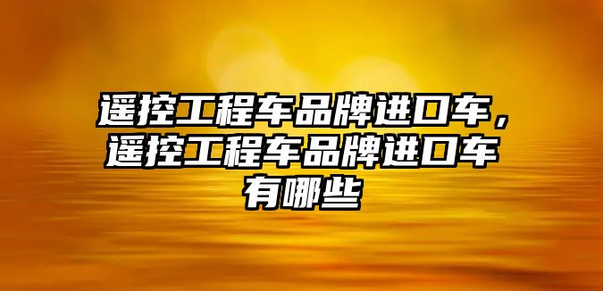 遙控工程車品牌進(jìn)口車，遙控工程車品牌進(jìn)口車有哪些