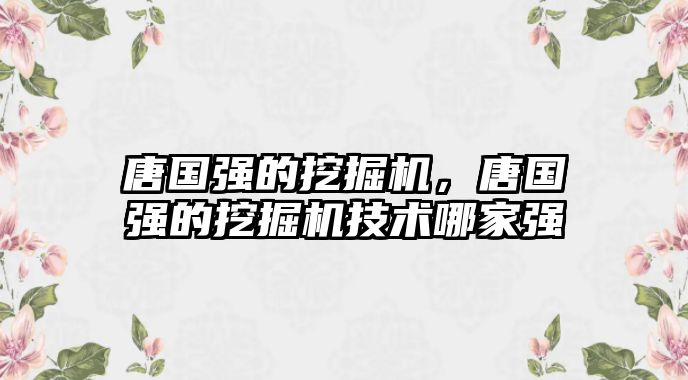 唐國(guó)強(qiáng)的挖掘機(jī)，唐國(guó)強(qiáng)的挖掘機(jī)技術(shù)哪家強(qiáng)