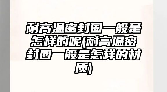 耐高溫密封圈一般是怎樣的呢(耐高溫密封圈一般是怎樣的材質(zhì))