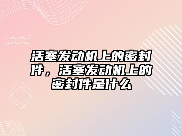 活塞發(fā)動機上的密封件，活塞發(fā)動機上的密封件是什么