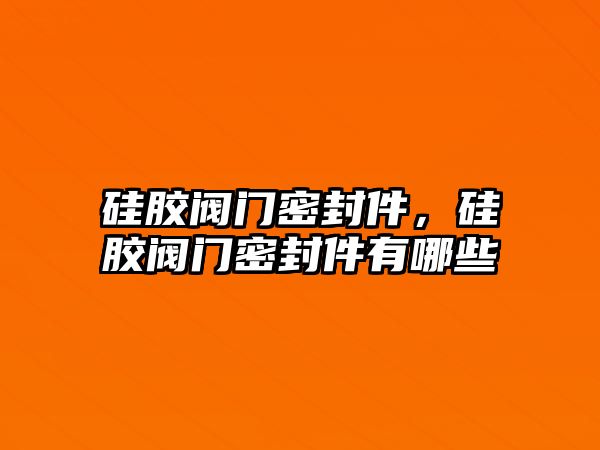 硅膠閥門密封件，硅膠閥門密封件有哪些