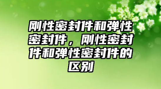 剛性密封件和彈性密封件，剛性密封件和彈性密封件的區(qū)別