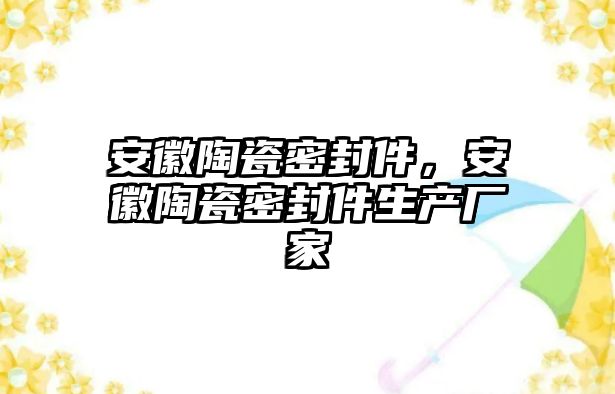 安徽陶瓷密封件，安徽陶瓷密封件生產(chǎn)廠家