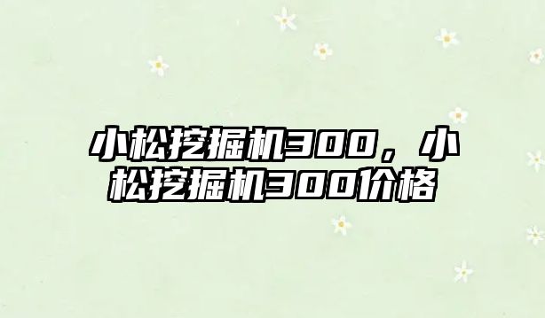 小松挖掘機(jī)300，小松挖掘機(jī)300價(jià)格