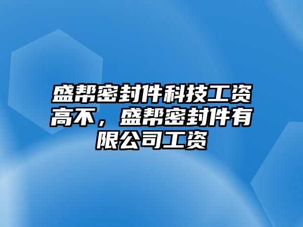 盛幫密封件科技工資高不，盛幫密封件有限公司工資