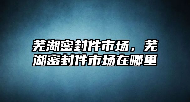 蕪湖密封件市場，蕪湖密封件市場在哪里