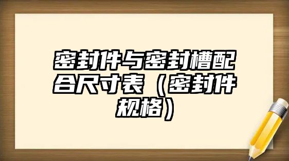 密封件與密封槽配合尺寸表（密封件規(guī)格）