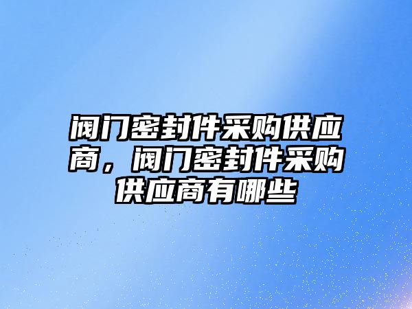 閥門密封件采購供應(yīng)商，閥門密封件采購供應(yīng)商有哪些