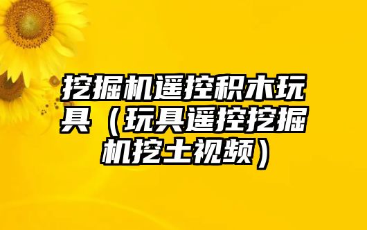 挖掘機(jī)遙控積木玩具（玩具遙控挖掘機(jī)挖土視頻）