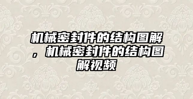 機(jī)械密封件的結(jié)構(gòu)圖解，機(jī)械密封件的結(jié)構(gòu)圖解視頻