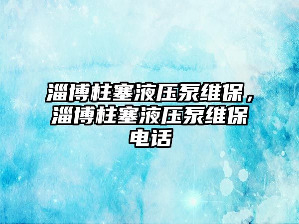 淄博柱塞液壓泵維保，淄博柱塞液壓泵維保電話