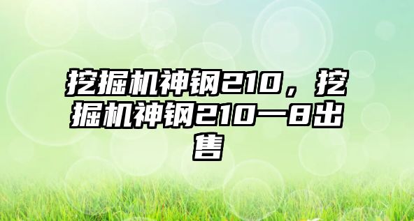 挖掘機(jī)神鋼210，挖掘機(jī)神鋼210一8出售