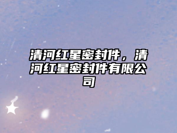 清河紅星密封件，清河紅星密封件有限公司