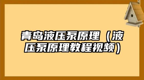 青島液壓泵原理（液壓泵原理教程視頻）