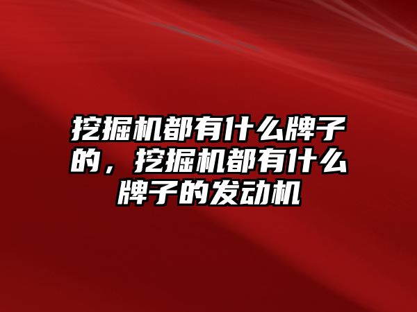 挖掘機都有什么牌子的，挖掘機都有什么牌子的發(fā)動機