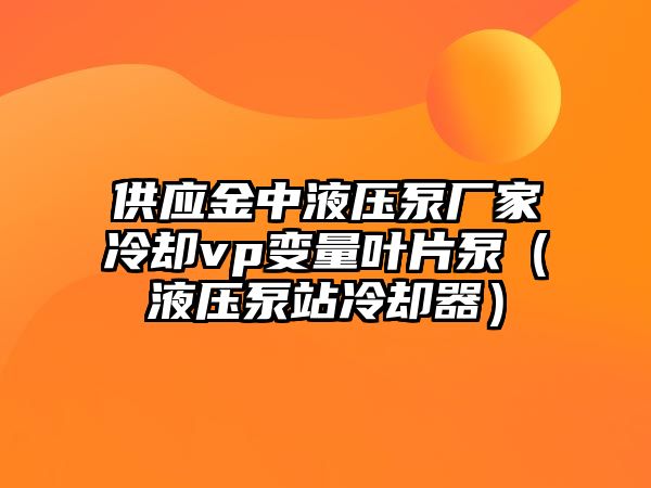 供應金中液壓泵廠家冷卻vp變量葉片泵（液壓泵站冷卻器）