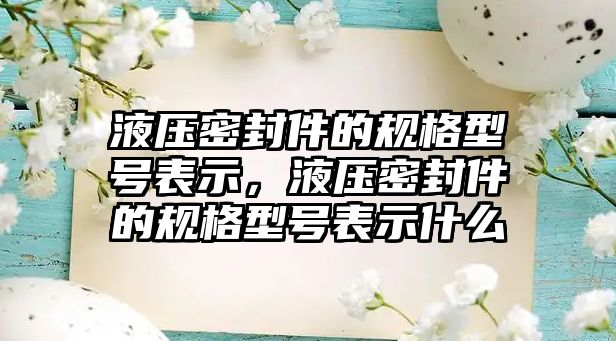 液壓密封件的規(guī)格型號(hào)表示，液壓密封件的規(guī)格型號(hào)表示什么