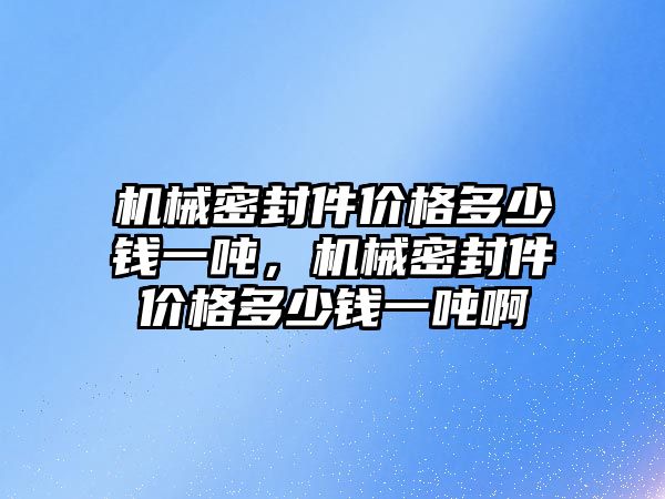 機(jī)械密封件價格多少錢一噸，機(jī)械密封件價格多少錢一噸啊