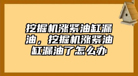 挖掘機漲緊油缸漏油，挖掘機漲緊油缸漏油了怎么辦