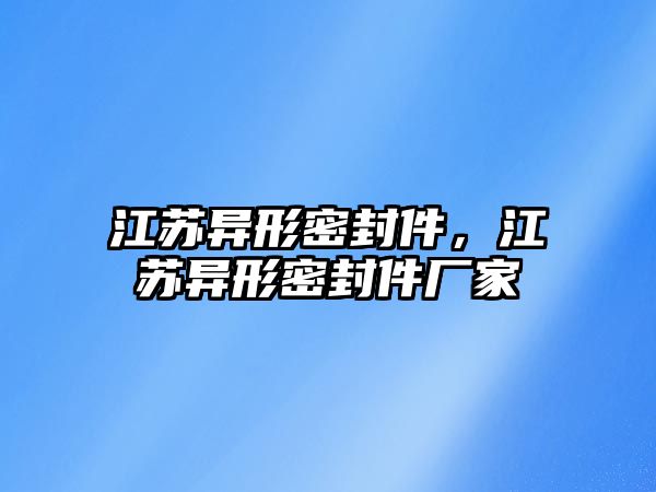 江蘇異形密封件，江蘇異形密封件廠家