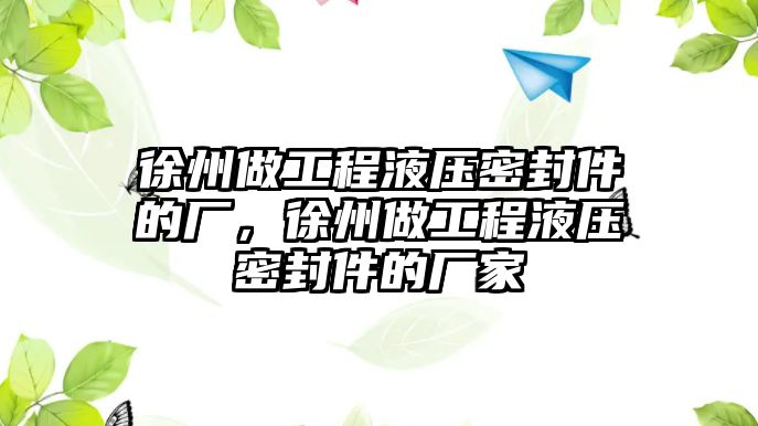 徐州做工程液壓密封件的廠，徐州做工程液壓密封件的廠家