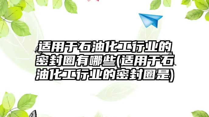 適用于石油化工行業(yè)的密封圈有哪些(適用于石油化工行業(yè)的密封圈是)