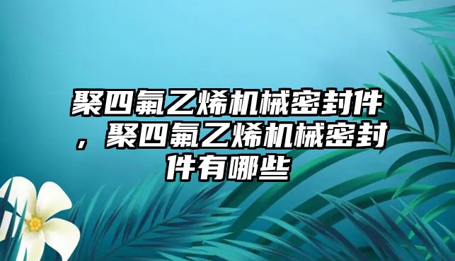 聚四氟乙烯機(jī)械密封件，聚四氟乙烯機(jī)械密封件有哪些