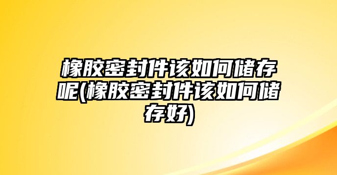 橡膠密封件該如何儲(chǔ)存呢(橡膠密封件該如何儲(chǔ)存好)