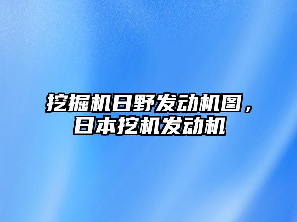 挖掘機日野發(fā)動機圖，日本挖機發(fā)動機