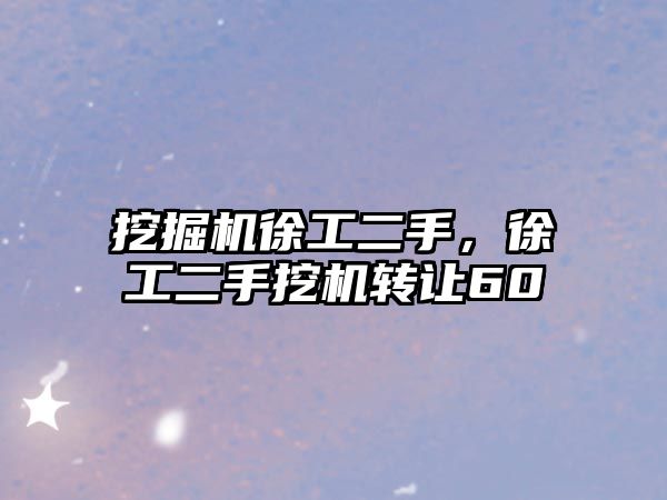 挖掘機徐工二手，徐工二手挖機轉讓60