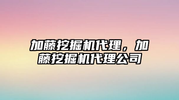 加藤挖掘機(jī)代理，加藤挖掘機(jī)代理公司