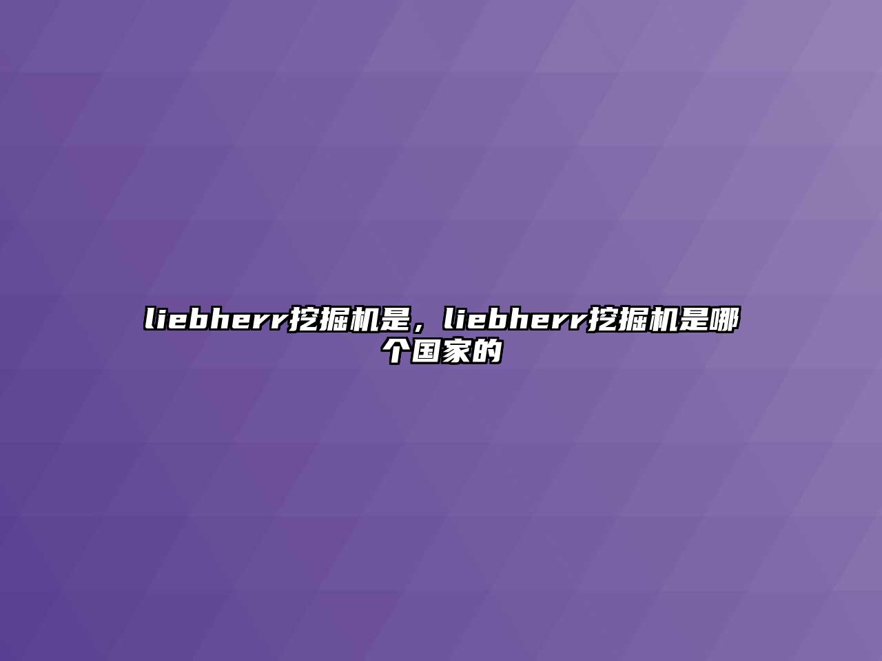 liebherr挖掘機(jī)是，liebherr挖掘機(jī)是哪個(gè)國(guó)家的